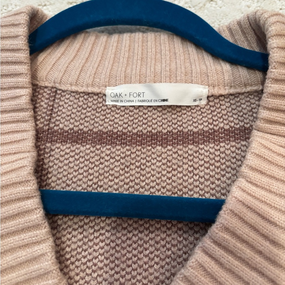 Oak + Fort Beige Plaid Oversized Cardigan - Picture 7 of 10